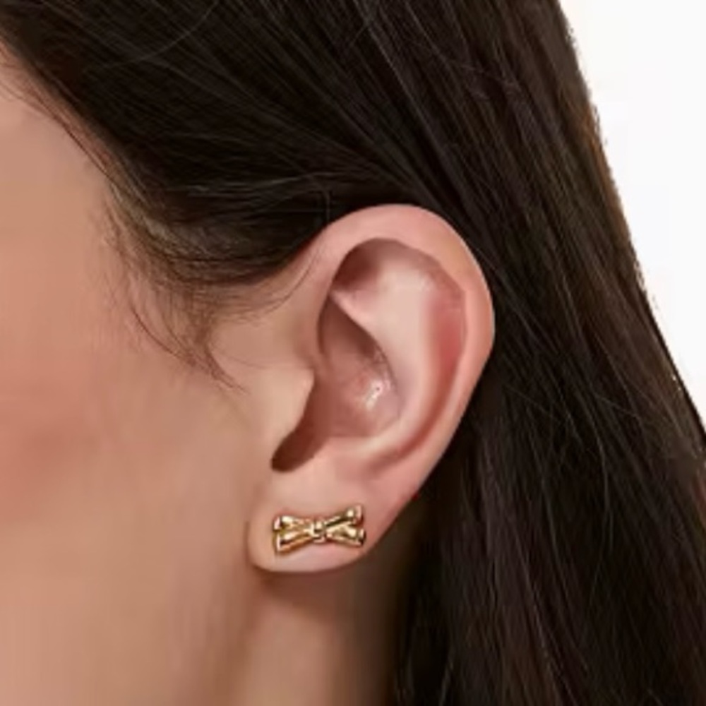 kate spade gold bow stud earrings NWT